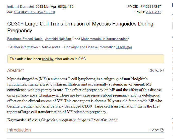 CD30+ Large Cell Transformation of Mycosis Fungoides During Pregnancy