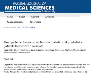 Unexpected cutaneous reactions in diabetic and prediabetic patients treated with salsalate